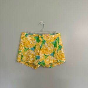 Lilly Pulitzer Yellow Rose Dennie Shorts